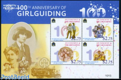 100th anniv. of Girlguiding 4v m/s