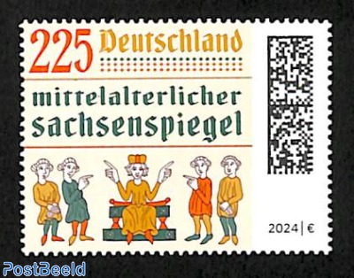 Mittelalterlicher Sachsenspiegel 1v