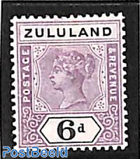 Zululand, 6d, Stamp out of set