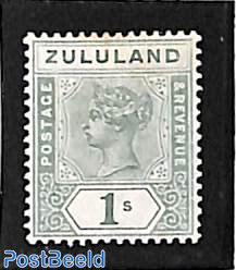 Zululand, 1sh, Stamp out of set