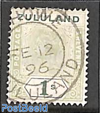 Zululand, 1sh, used ESHOWE