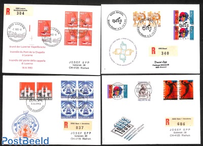 4 Special registered (FDC) covers