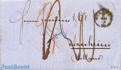 Folding letter from Menziken to Holland