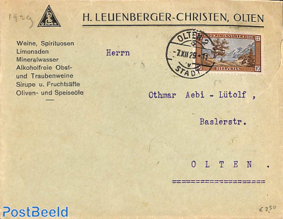 envelope to Olten, see its mark