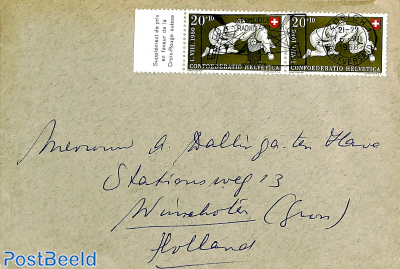 Letter from Zürich to Winschoten (NL)