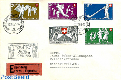 Express letter from Automobil postbureau with set