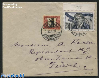 Letter from Lausanne to Zuerich