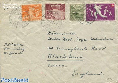 Envelope from Zwitserland to England