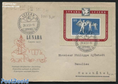 Cover with s/s, Postmark; National Stamp exposition