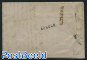 Letter with 5c stamp, canc. WORKUM (bleached)