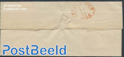 Folding cover from Alkmaar to Leeuwarden, Almaar 1855 mark added