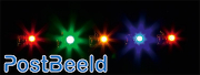 5 LEDs, in different colours